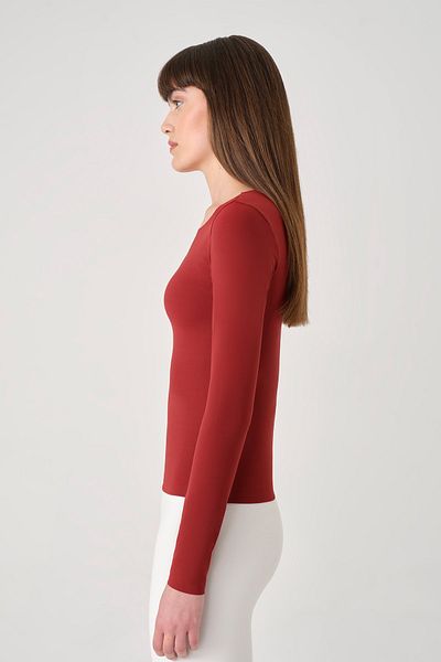 UP&FIT Long Crop Push up Light Burgundy