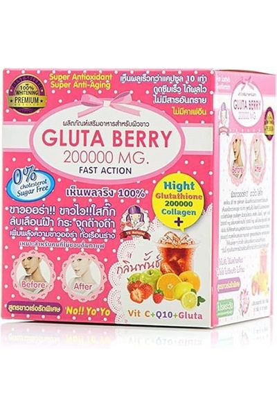 Gluta Berry 200000 Mg Drink Punch Whitening Skin Fast Action - Time to Glow your Skin
