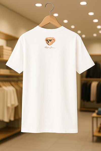 C&C OKULCUNUZ Μπλουζάκι Polo Bear Ralph Printed Oversize Unisex 100% βαμβακερό αναπνεύσιμο χοντρό ύφασμα