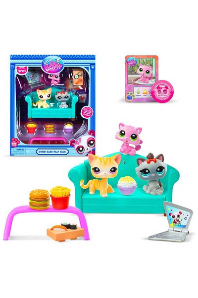 Littlest Pet Shop I Chose I Bought Minis 636 Dinner Play Set 3-Piece Mini Figure 4