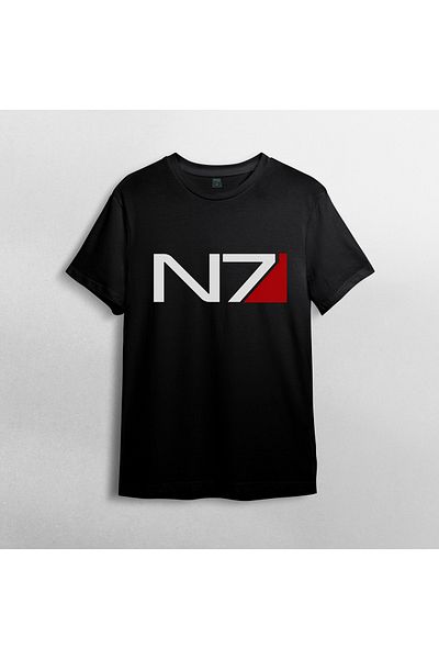 Pixxa Mass Effect N7 Unisex 100% Cotton Crew Neck T-Shirt
