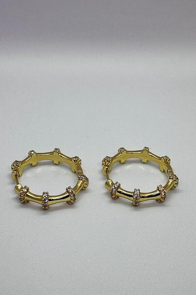 S ATELIER Detailed Hoop Earrings