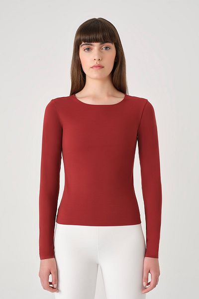 UP&FIT Long Crop Push up Light Burgundy