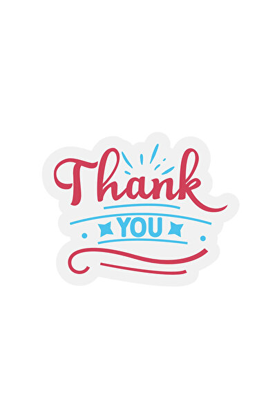 INOVATIX Set de 8 bucăți, autocolant cu logo-ul „Mulțumesc”, INOVATIX®. 6 cm