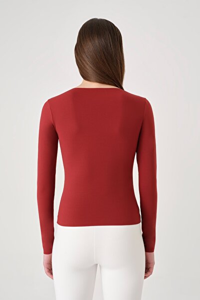 UP&FIT Long Crop Push up Light Burgundy