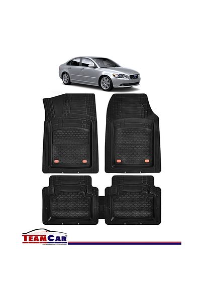TEAMCAR ® Tray Type Car Mats Compatible With Volvo S40 Mk2 (2004–2012) - Sedan