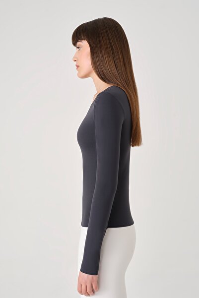 UP&FIT Long Crop Push Up Light Smoked