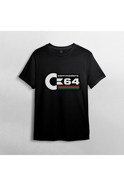 Pixxa Commodore 64 Themed Unisex 100% Cotton Crew Neck T-Shirt Model 3