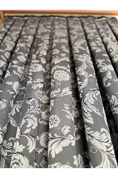 DİLETTO Rose Patterned Background Curtain Compatible with Cornice (Frequent Pleats / Ironing Not Preferred)