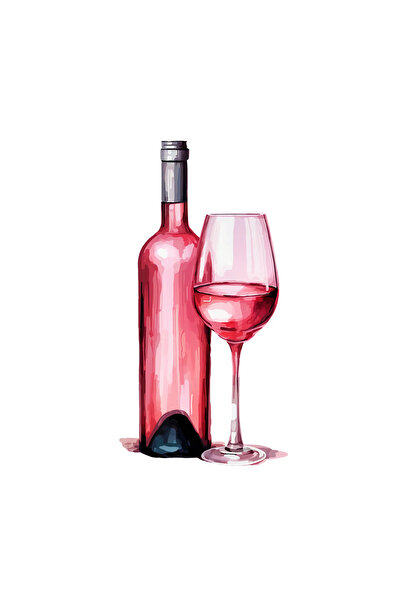 INOVATIX Set de 8 piese, autocolant Sticlă goală și pahar cu vin roșu, INOVATIX®. 6 cm