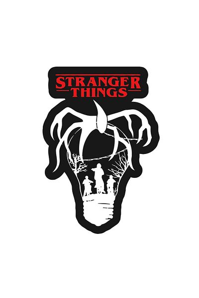 INOVATIX Set of 8 pieces, Stranger things sticker cyclists and ghost, INOVATIX®. 6 cm