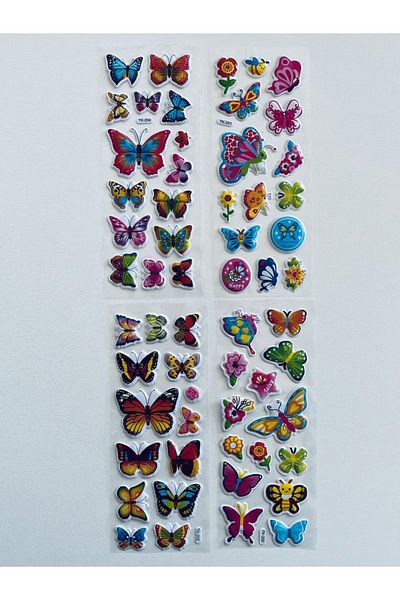 Mielibon Embossed 3D Butterfly Sticker Set |   4 Pages