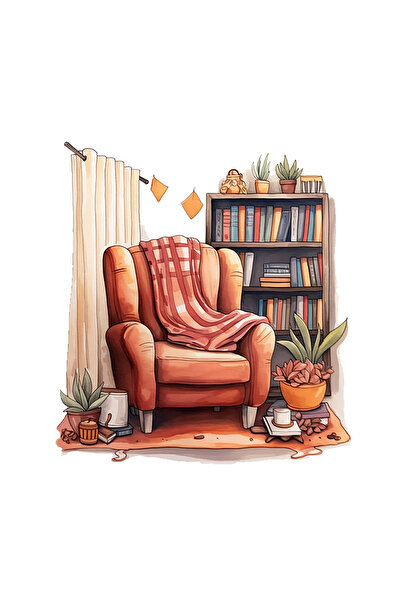 INOVATIX Set de 8 piese, Autocolant pictură toamnă Clara, INOVATIX®. 6 cm