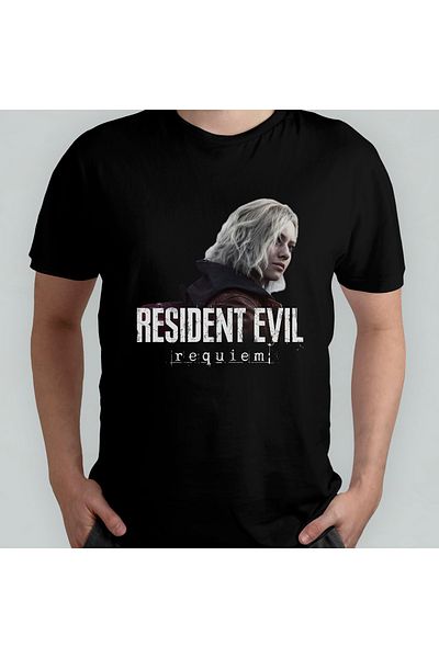 Pixxa Resident Evil 9 Requiem Unisex 100% Cotton Crew Neck T-Shirt