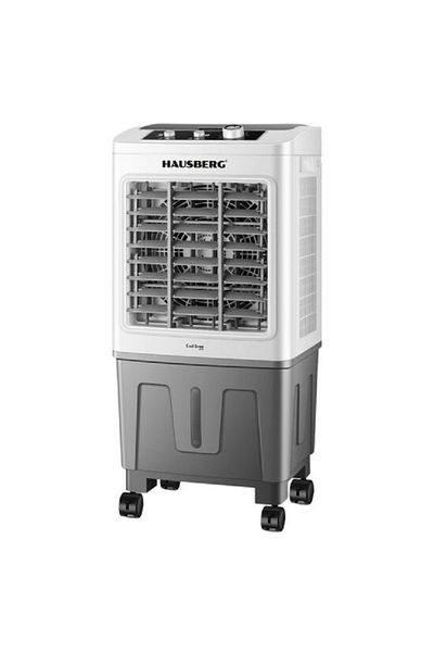 Hausberg Racitor de aer portabil, 75W, rezervor 20L, 3 viteze, control mecanic, 2 cutii gheata, alb
