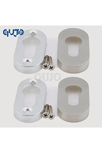 Generic 2 Pair Escutcheon PZ Euro Profile Oval Rose Satin Stainless Steel Cylinder Escutcheon Cover Plate Se