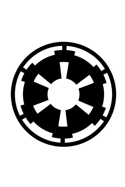 INOVATIX Set of 8 pieces, Sticker Star Wars Galactic Empire logo, INOVATIX®. 6 cm