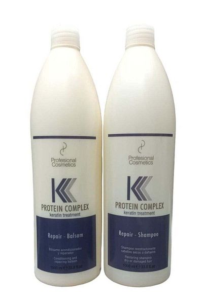 Professional Cosmetics Protein Formula Hair Care Shampoo and Conditioner - White - 2 x 1000 ml 1/2