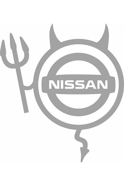 Image Sticker auto, IMAGE, Dracusor NISSAN, argintiu, 19 x 21 cm