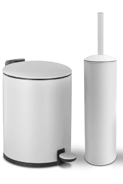 HONEYBEE Pedal Bin with Toilet Brush