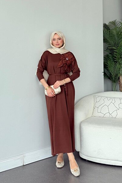 Hazamoda Лили Мерсеризирана рокля Кафе