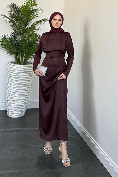 MERVEN AKYÜZ Φόρεμα Lavia Pencil Plum