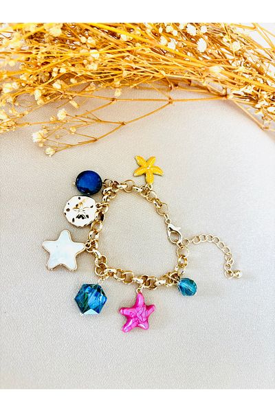 Markiz Takı Multi Charm Bracelet 17 cm + 5 cm Extension