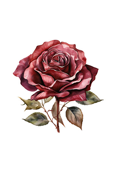 INOVATIX Set de 8 bucăți, autocolant trandafir roșu, INOVATIX®. 6 cm