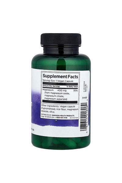 SWANSON , Triple Magnesium Complex, 400 mg, 100 Vegan Capsules