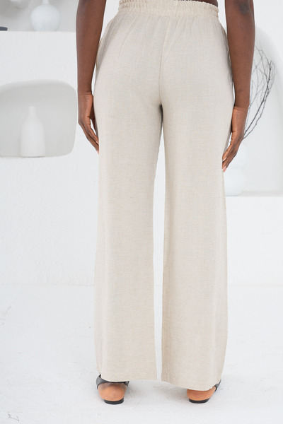 MİA NOURA Women's Weaving Is Made from 50% Linen 50% Viscos Fabric