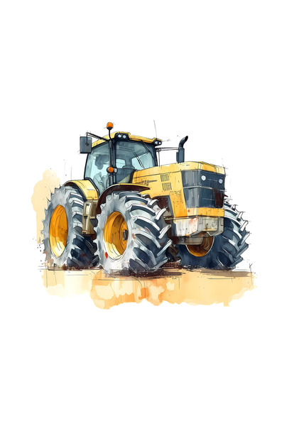 INOVATIX Set de 8 piese, autocolant Tractor Luis, INOVATIX®. 6 cm