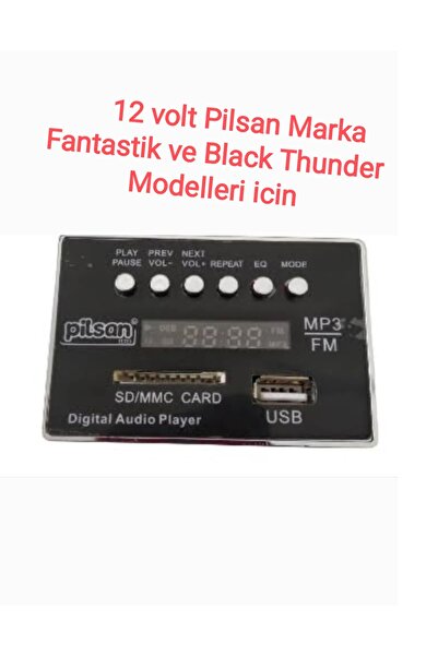 PİLSAN 12 volt Akülü Araçlara Mp3 Fm Usb 'li Radyo/müzik Çalar Ünitesi (FANTA...