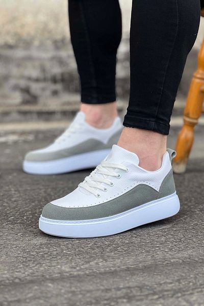 TB Terzi Bey Terzi Bey Tb162 White Gray Orthopedic Sole Men's Casual Shoes