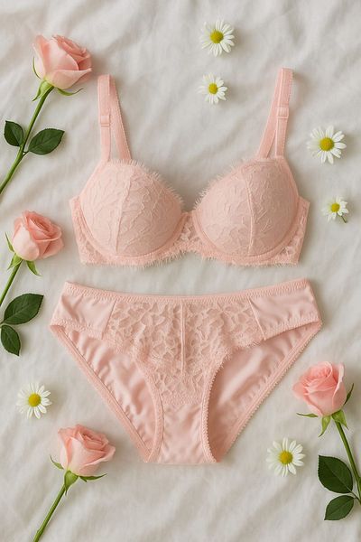 Orkide Pink Non-Padded Bra Set Lorenza