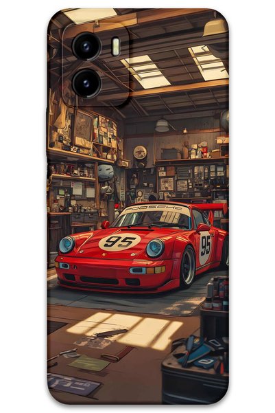 Gramaphone Vivo Y15S Compatible Car Pattern Phone Case + Screen Protector - 5759