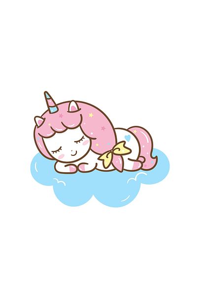 INOVATIX Set of 8, Valentine's Day Unicorn Sticker with Bow in Hair, INOVATIX®. 6 cm