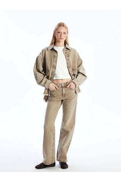 LC Waikiki Blugi LCW Pantaloni Jean de damă cu croială dreaptă