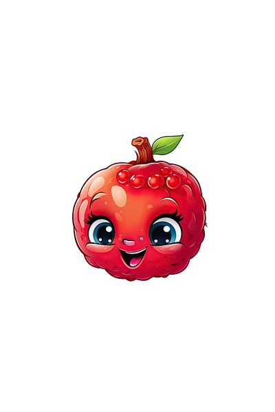 INOVATIX Set de 8 bucăți, autocolant Happy Pomegranate, INOVATIX®. 6 cm