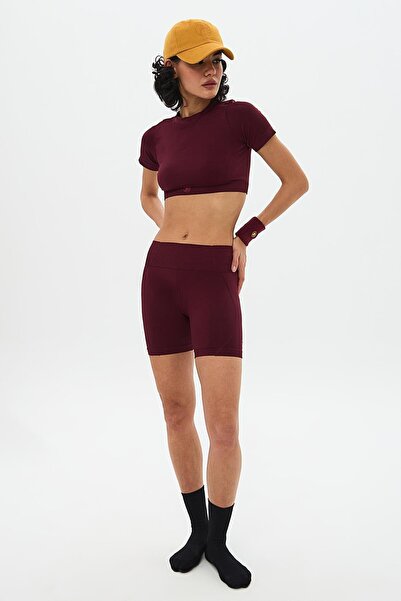 Oishii Kumo Κοντό Crop Top Βουργουνδίας