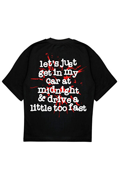 SVART WEAR تي شيرت MIDNIGHT مقاس كبير تي شيرت للقيادة السيارة بسرعة باللون ال...