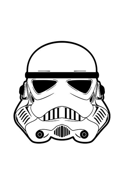 INOVATIX Set de 8 piese, autocolant Sandtrooper Mandalorian Star War vector cască, INOVATIX®. 6 cm