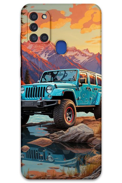 Gramaphone Galaxy A21S Compatible Car Pattern Phone Case + Screen Protector -...
