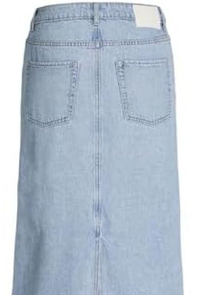 couis Snow Wash Lycra Long Skirt Denim