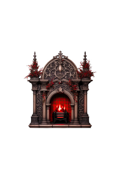 INOVATIX Set de 8 piese, autocolant șemineu vintage, INOVATIX®. 6 cm