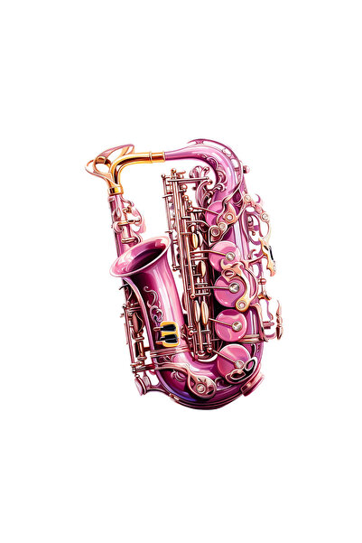 INOVATIX Set de 8 bucăți, autocolant roz pentru saxofon, INOVATIX®. 6 cm