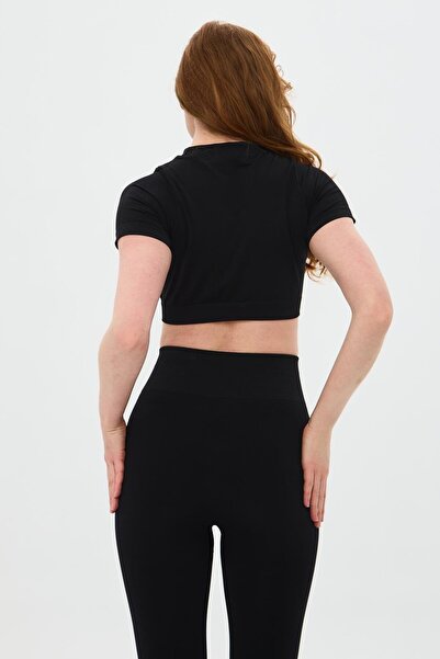 Oishii Kumo Κοντό Crop Top Μαύρο