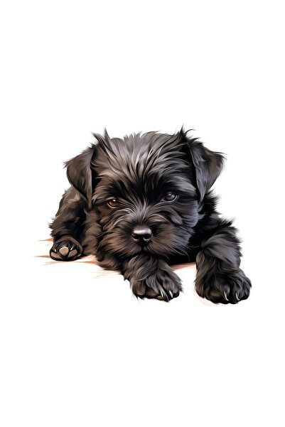 INOVATIX Set de 8 piese, autocolant cățeluș Schnauzer, INOVATIX®. 6 cm