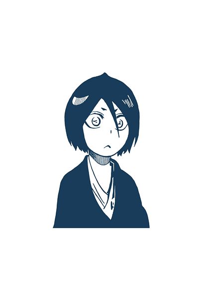 INOVATIX Set of 8 pieces, Sticker Rukia Kuchiki Bleach, INOVATIX®. 6 cm