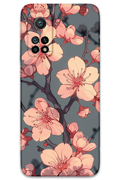 Gramaphone Xiaomi Mi 10T Pro Uyumlu Çiçek Desenli Telefon Kılıfı + Ekran Koru...