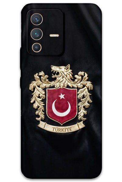 Gramaphone حافظة هاتف متوافقة مع نمط تركي لهاتف Vivo V23 5G + واقي شاشة - 5855